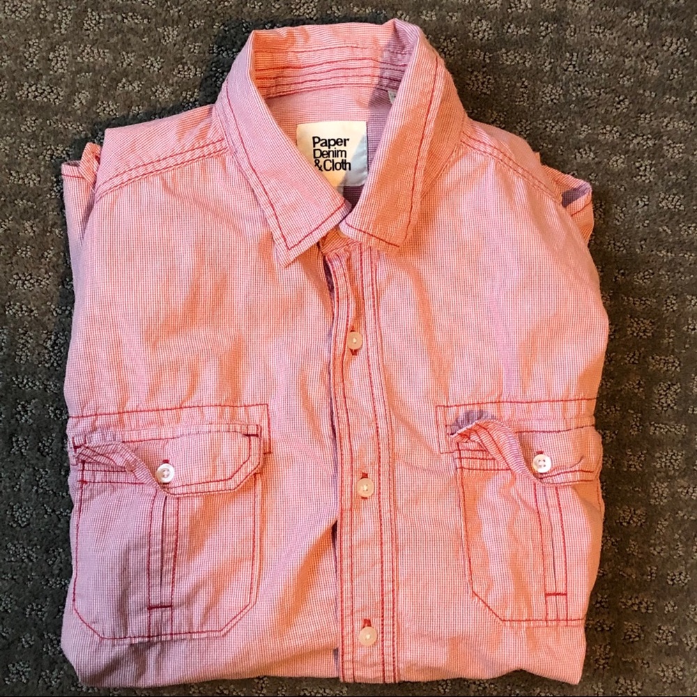 Red Paper Denim & Cloth Button Down Shirt